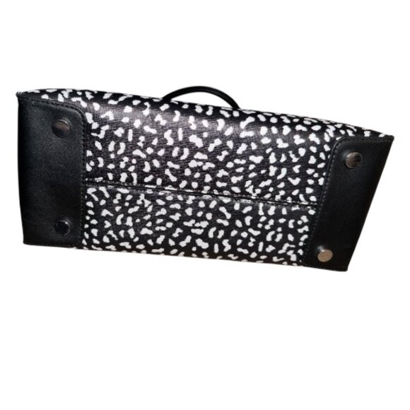 Stunning~ Michael Kors~ Black & White Leopard Print Mercer Handbag/Tote (BIN1) - Picture 10 of 10